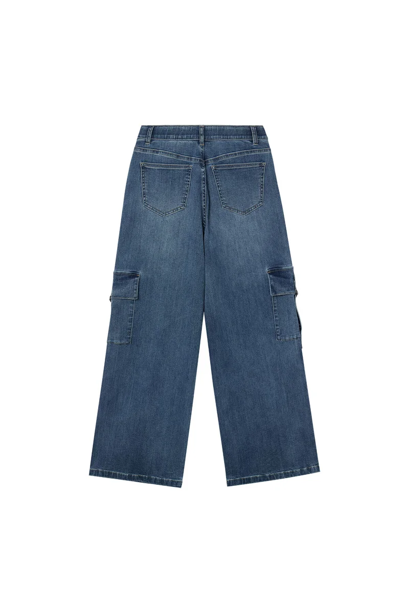 GIORDANO Dark Blue Denim Pants for Women