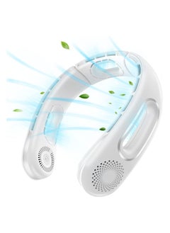 Portable Neck Fan, Bladeless Neck Fans Portable Rechargeable, 360° Cooling Neck Fan, 4 Speeds, Quiet, 5200 mAh Battery Operated USB Wearable Personal Fan for Women, Travel, Outdoor