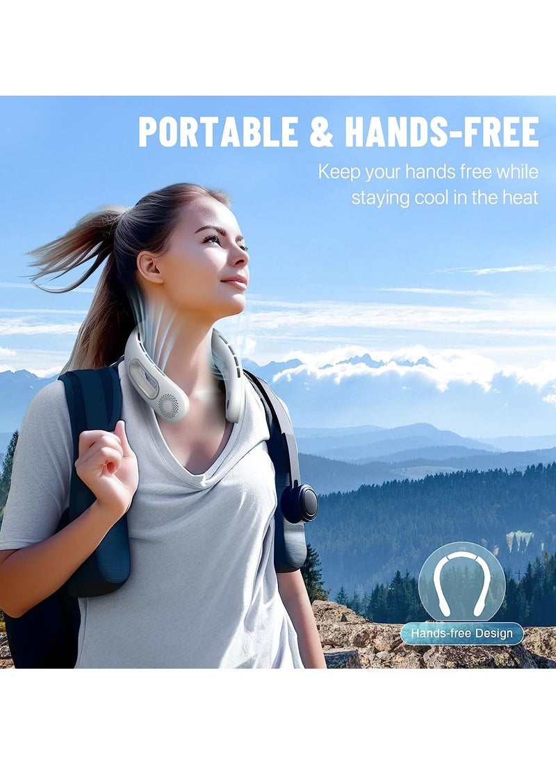 General - Portable Neck Fan, Bladeless Neck Fans Portable Rechargeable, 360° Cooling Neck Fan, 4 Speeds, Quiet, 5200 mAh Battery Operated USB Wearable Personal Fan for Women, Travel, Outdoor - Image 1