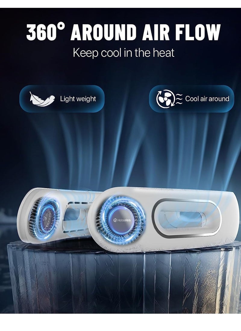 General - Portable Neck Fan, Bladeless Neck Fans Portable Rechargeable, 360° Cooling Neck Fan, 4 Speeds, Quiet, 5200 mAh Battery Operated USB Wearable Personal Fan for Women, Travel, Outdoor - Image 1