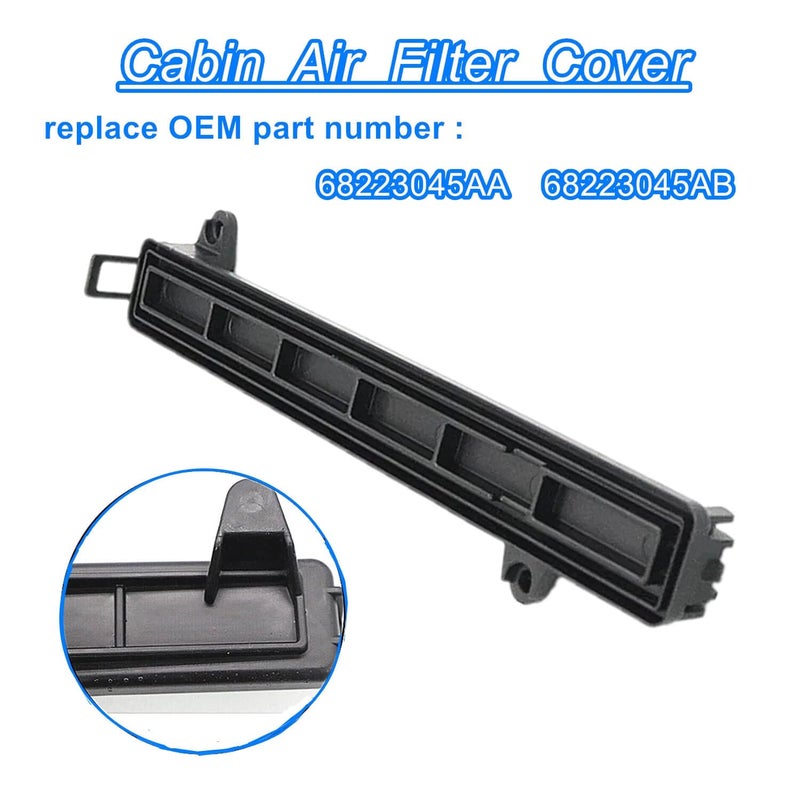LDCRE Cabin Air Filter Cover ,Filter Access Door for Jeep Cherokee 2014 2015 2016 2017 2018 2019 2.0L 2.4L 3.2L 68223045AB - Image 2
