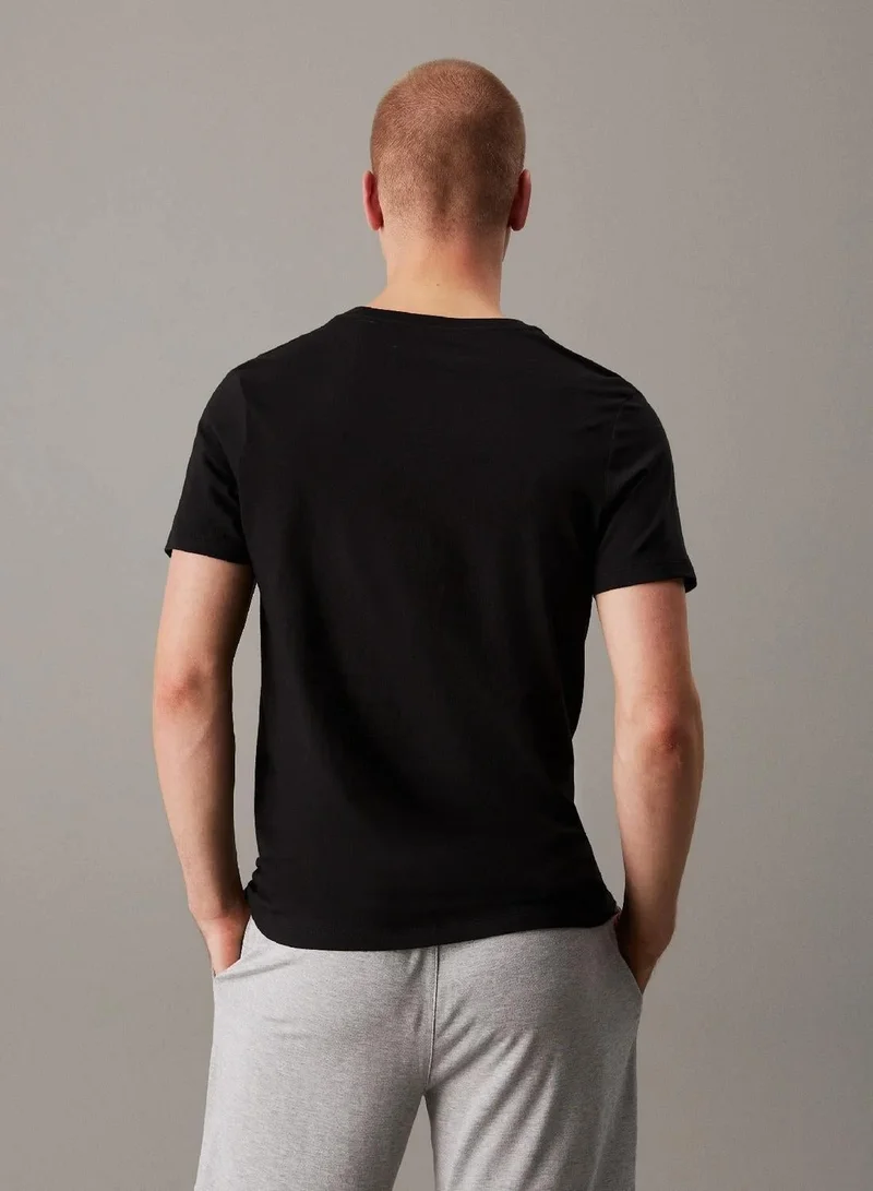 Calvin Klein BLACK/GREY HEATHER/WHITE 3 Pack T-shirts - 100% Cotton for Men | Best Price UAE