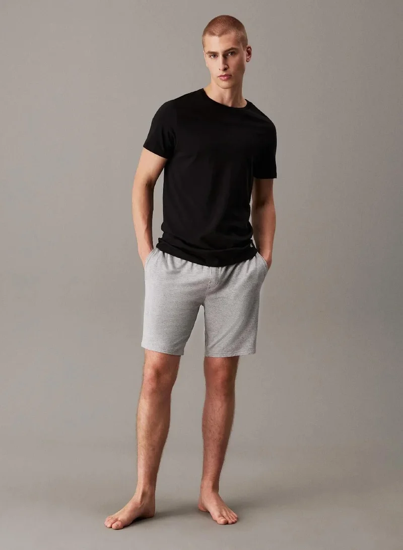 Calvin Klein BLACK/GREY HEATHER/WHITE 3 Pack T-shirts - 100% Cotton for Men | Best Price UAE