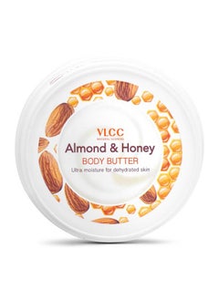 VLCC VLCC Almond & Honey Body Butter - 200g | Deeply Moisturizing Body Butter for Dehydrated Skin | Intensely Hydrating Body Cream for Soft, Smooth, Hydrated Skin with Almond Oil & Honey  - Image 1