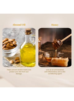 VLCC VLCC Almond & Honey Body Butter - 200g | Deeply Moisturizing Body Butter for Dehydrated Skin | Intensely Hydrating Body Cream for Soft, Smooth, Hydrated Skin with Almond Oil & Honey  - Image 4