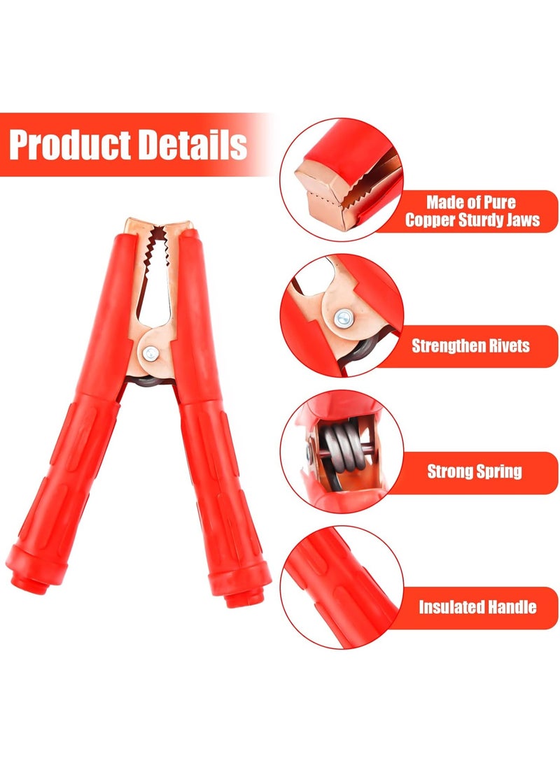 2 x Crocodile Clips, 800A Copper Car Alligator Clips with Insulated Sheath, Starter Cable Clamps, for Jump Leads, Car Battery, Car Vehicle Charging Cable - Image 5