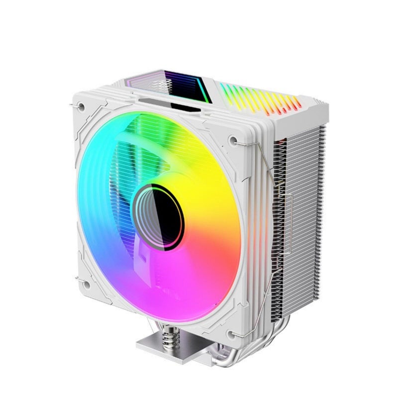 White ARGB CPU Air Cooler 6 Heat Pipes Removable Fan Easy Installation Quiet Cooling for LGA 1851 1700 - Image 2