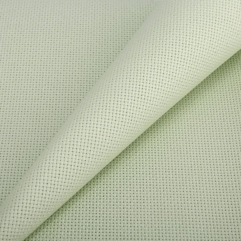 Donmon Aida Cloth 14 Count Cross Stitch Fabric,19Ã—28inch (14CT, Light Green) - Image 1