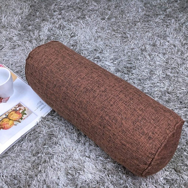 FINEASY Round Neck Pillow Roll Cervical Support Pillows Neck Pain Relief Cylinder Bolster Pillows with Removable Washable Cover for SleepingChairCarSofa