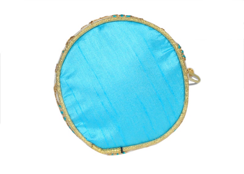 SuneshCreation Ethnic Potli Handbag with Beaded Handle for Women - Image 3