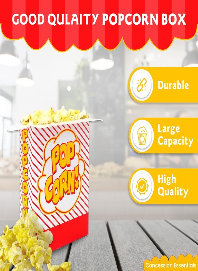 Concession Essentials 1.25oz Popcorn Box Containers -1E-Cardboard Close Top for Individual Servings - Pack of 100ct - Image 3