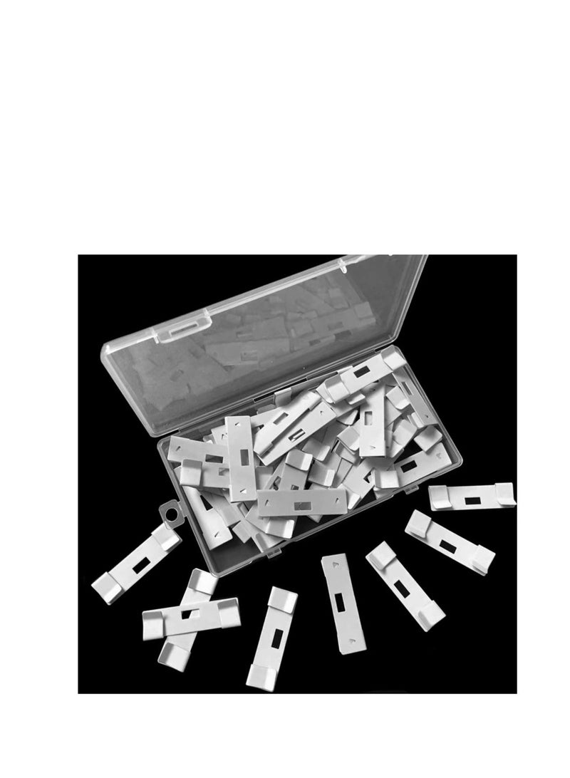 Metal Vertical Blind Repair Tabs, 12Pcs Vertical Blind Repair Vane Savers, Vertical Blind Repair Clips for Vertical Blinds Replacement Slats, White - Image 5