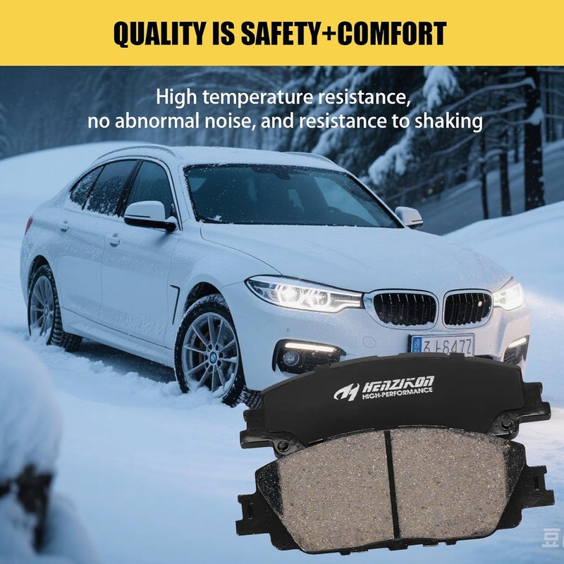 HYFTJYZ Ceramic Front Brake Pads Set for Toyota Corolla and Prius (2019-2023) with Hardware - Image 4