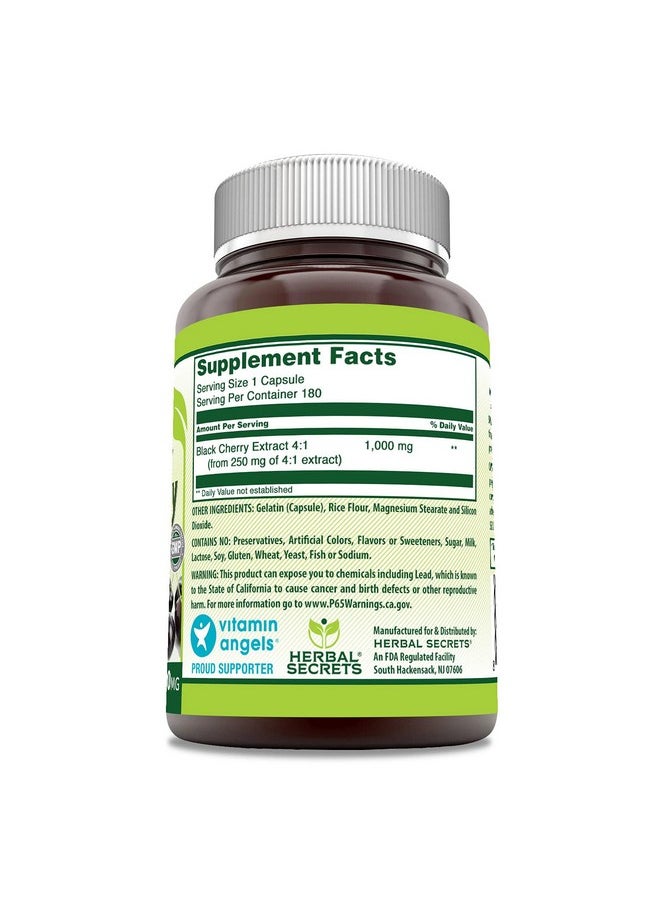 Herbal Secrets - Black Cherry 1000 Mg 180 Capsules - Image 1