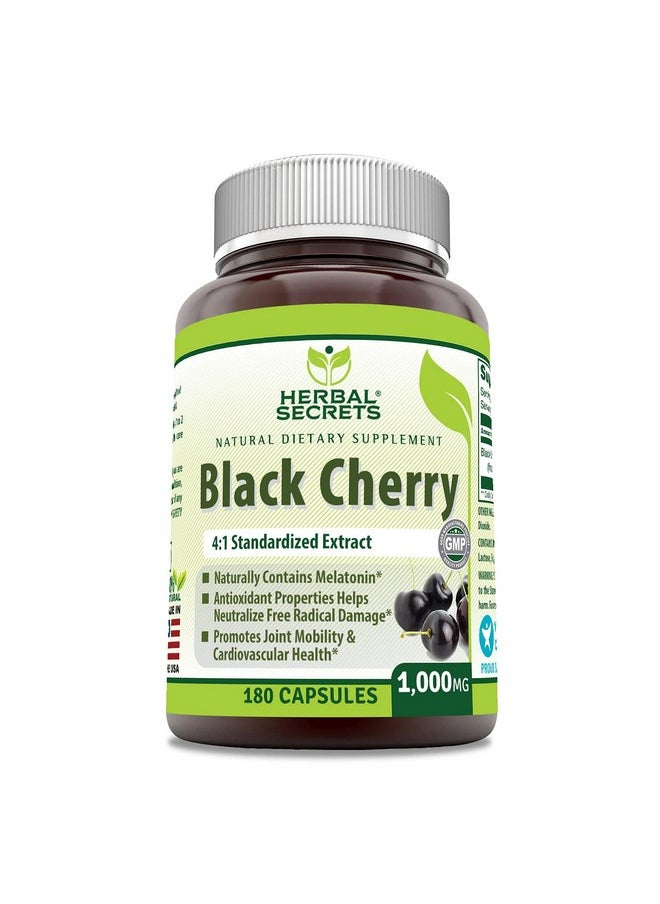 Herbal Secrets - Black Cherry 1000 Mg 180 Capsules - Image 1