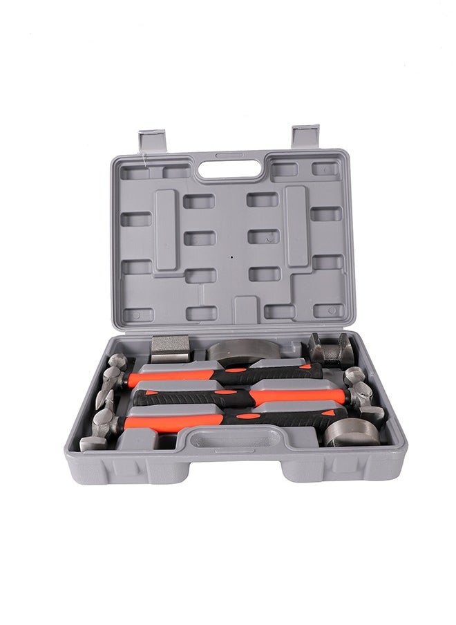 LAWAZIM - Steel Heavy Duty Auto Body Hammer and Dolly Kit -7 Piece- Durable Automotive Body Repair Tools with Carry Case - for Dent Repair, Metal Shaping, Panel Beating - for DIY and Professional Use - Image 1