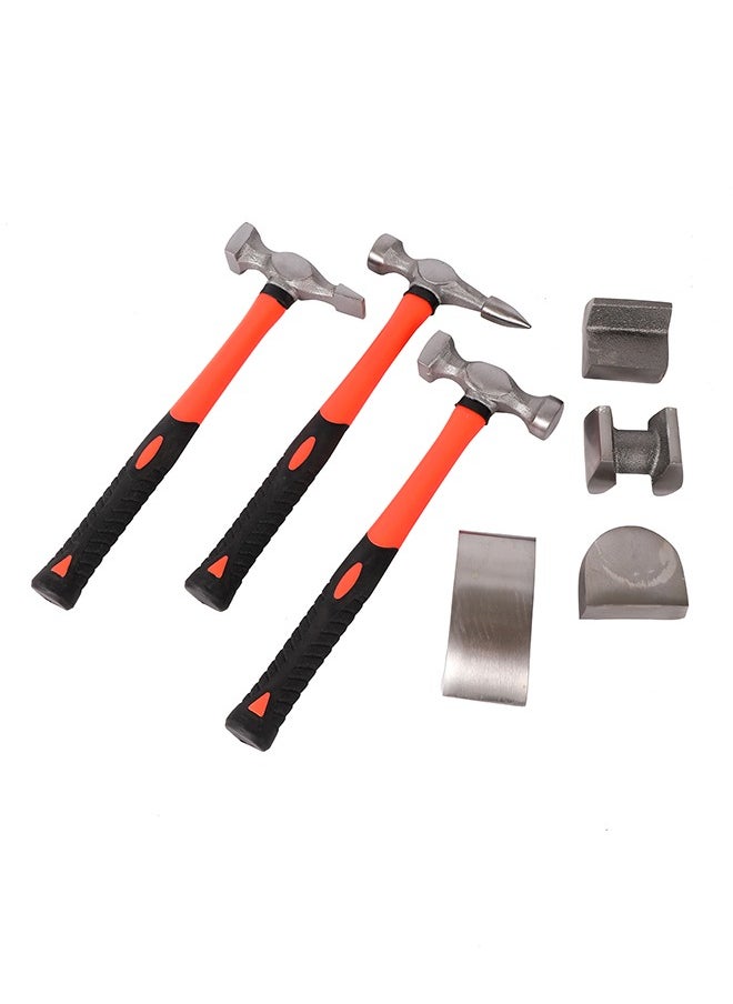 LAWAZIM - Steel Heavy Duty Auto Body Hammer and Dolly Kit -7 Piece- Durable Automotive Body Repair Tools with Carry Case - for Dent Repair, Metal Shaping, Panel Beating - for DIY and Professional Use - Image 1