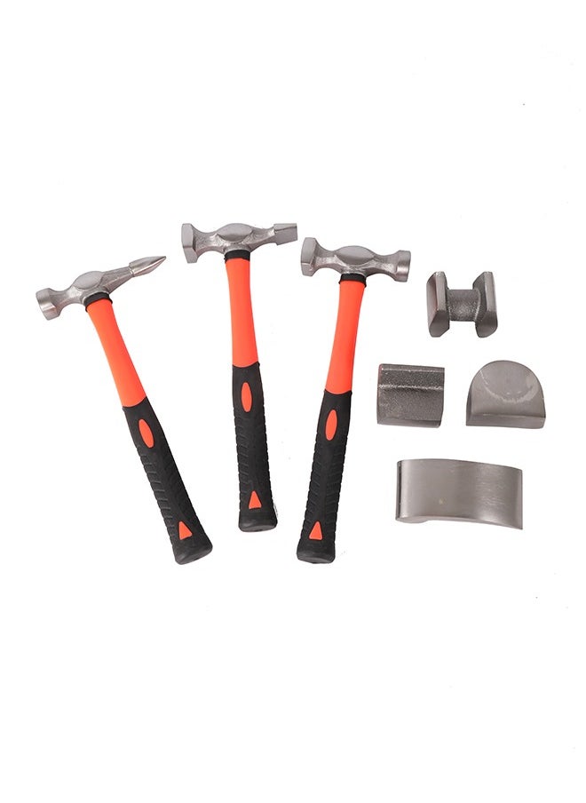 LAWAZIM - Steel Heavy Duty Auto Body Hammer and Dolly Kit -7 Piece- Durable Automotive Body Repair Tools with Carry Case - for Dent Repair, Metal Shaping, Panel Beating - for DIY and Professional Use - Image 1