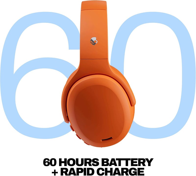 سكل كاندي Crusher ANC 2 Over-Ear Noise Cancelling Wireless Headphones with Sensory Bass, 50 Hr Battery, Skull-iQ, Alexa Enabled, Microphone, Works with Bluetooth Devices True Hazard - Image 3