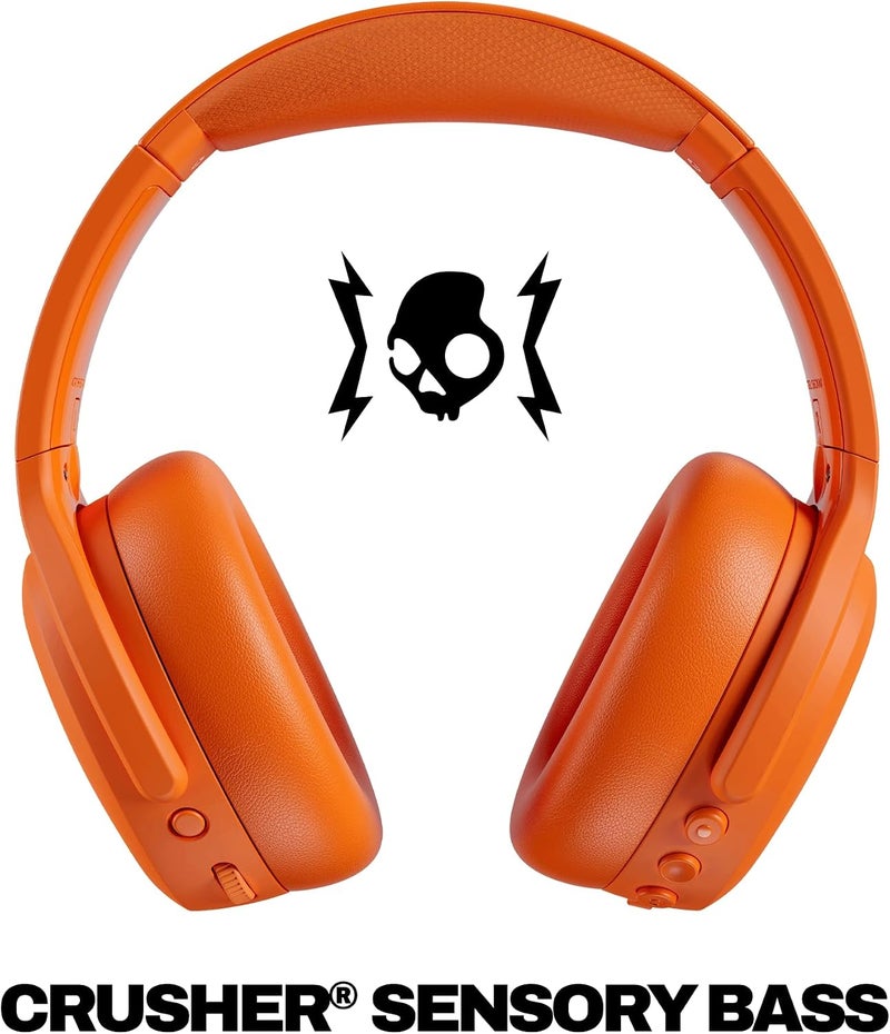 سكل كاندي Crusher ANC 2 Over-Ear Noise Cancelling Wireless Headphones with Sensory Bass, 50 Hr Battery, Skull-iQ, Alexa Enabled, Microphone, Works with Bluetooth Devices True Hazard - Image 2