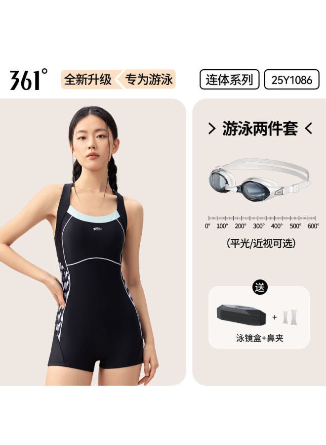 361 Swimsuit Women's Conjoined Flat Angle Conservative Professional Racing Swimming Pool Training Sports Swimsuit Plus Size Slim