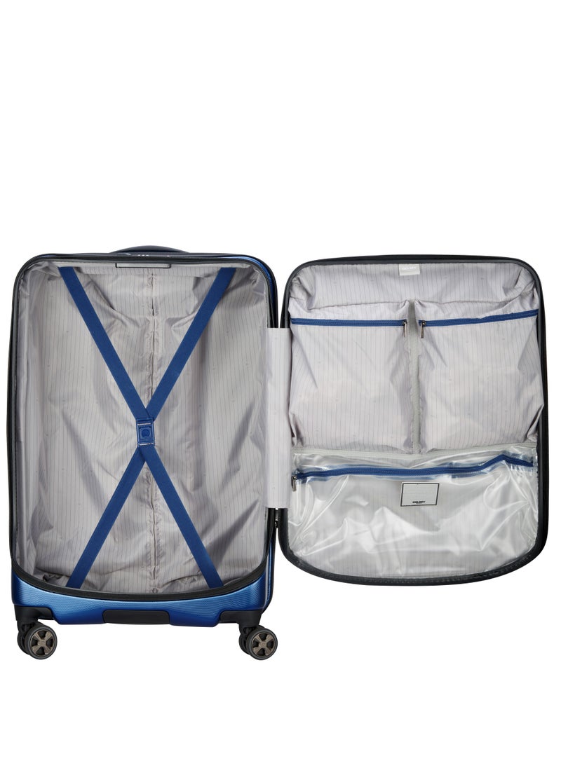 DELSEY Paris - Cruise 70cm Hardside 4 Double Wheel Check-In Luggage Trolley Blue - Image 1