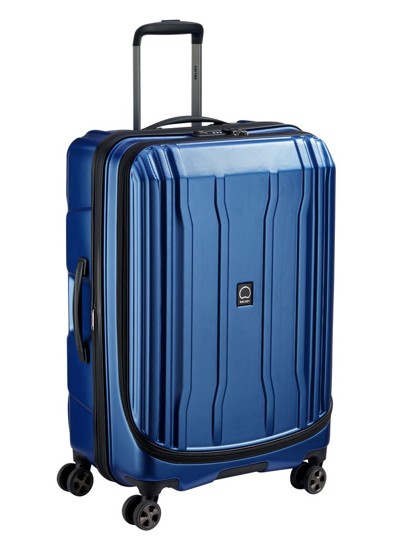 DELSEY Paris - Cruise 70cm Hardside 4 Double Wheel Check-In Luggage Trolley Blue - Image 1