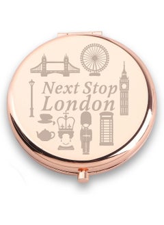 WUSUANED WUSUANED London Travel Makeup Mirror Next Stop London Mirror London Lover Gift Britain Souvenirs Gift for Traveller (London Travel Mirror) 