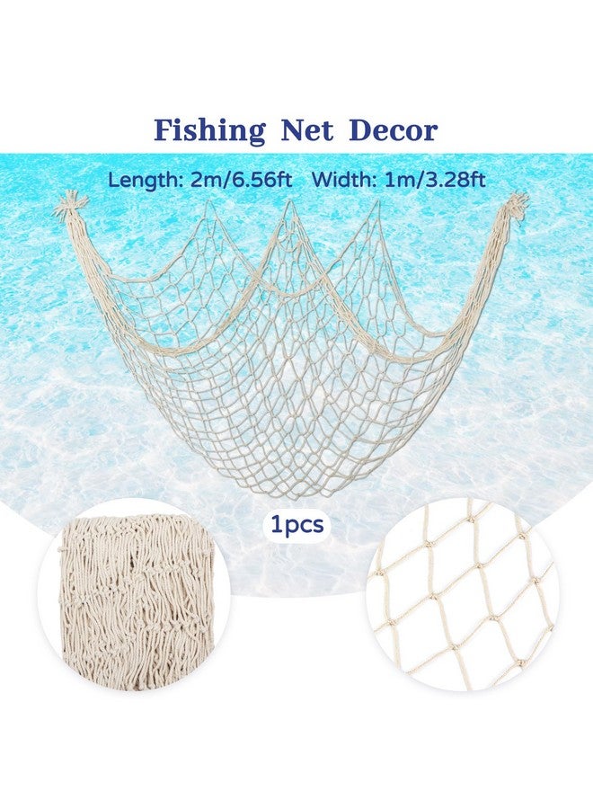 ZERODECO ZERODECO Mermaid Birthday Party Decorations, Iridescent Mermaid Garland, Happy Birthday Banner and Fishnet for Mermaid Theme Birthday, Pirate Party, Nautical Decor, Under The Sea Party Decorations  - Image 3