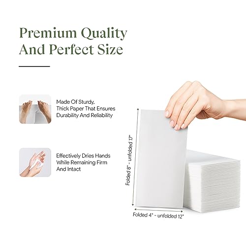 Nechtik 100 Disposable Linen Feel Guest Towels - Paper Hand Towels for Bathroom - Cloth Like White Paper Towel - Cocktail Hand Napkins - Highly Absorbent, Soft Fancy Guest Hand Towels 12" X 17" (Pack Of 100) - Image 4