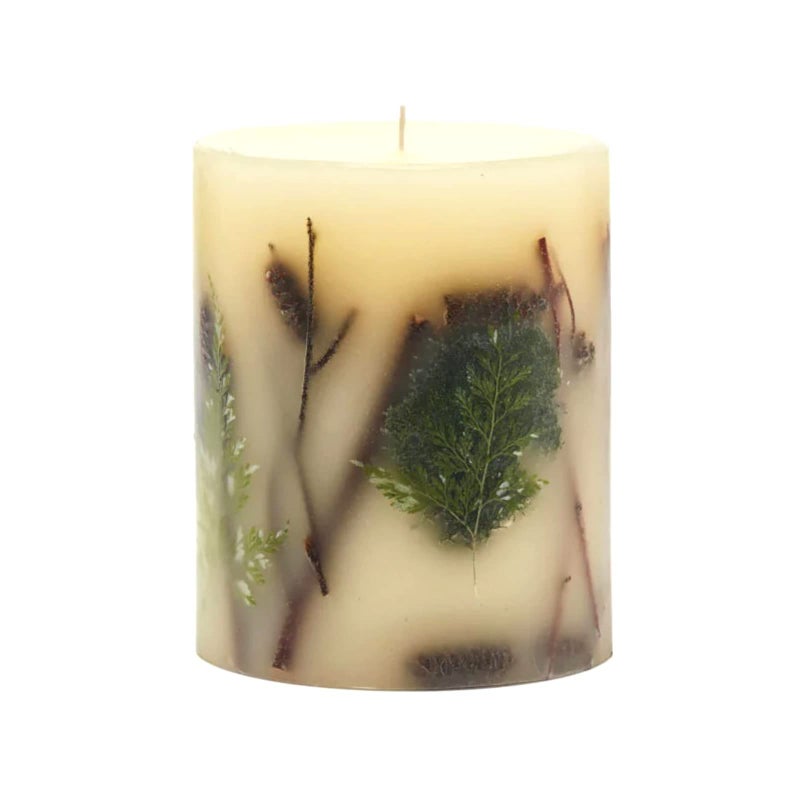 Rosy Rings Forest Round Botanical Candle 120 Hour Burn Time - Notes of Clary Sage, Creamy Sandal, White Musk Aromatherapy Candles, Woodsy Scent Aroma Luxury Candles, Long Lasting Candles Decor 5.5" H - Image 1