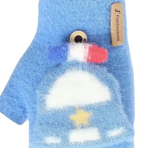 FabSeasons Warm Fingerless Gloves for Toddler & Baby (1-2 Years) – Soft Knitted Acrylic Open-Finger Hand Mitts – Essential Winter Accessory for Grasping & Play (Boys & Girls) - Image 4