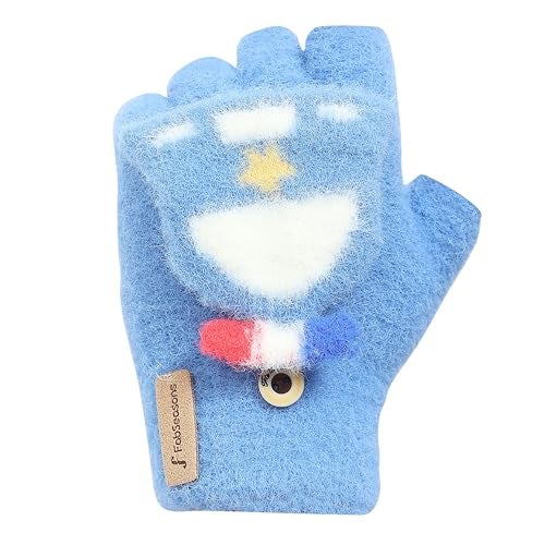 FabSeasons Warm Fingerless Gloves for Toddler & Baby (1-2 Years) – Soft Knitted Acrylic Open-Finger Hand Mitts – Essential Winter Accessory for Grasping & Play (Boys & Girls) - Image 2
