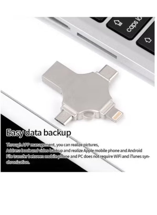 4 in 1 Type-C OTG USB Flash Drive 3.0, 256GB Memory Stick Compatible with iPhone, Android, and PC - Image 3