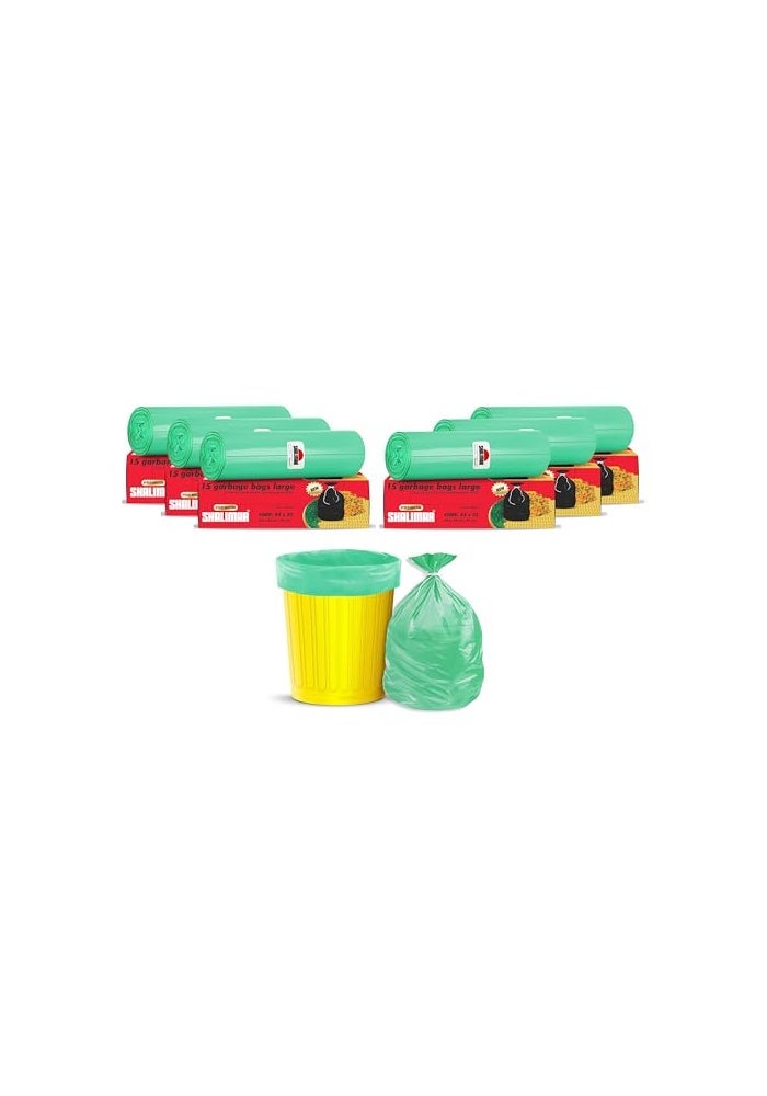 shalimar شاليمار 90 قطعة - أكياس قمامة ثقيلة 20 جالون، برائحة اللافندر - أكياس سلة مهملات/قمامة/نفايات مانعة للتسرب - 60 × 81 سم - تناسب صناديق 15 إلى 20 جالون - خضراء - Image 2