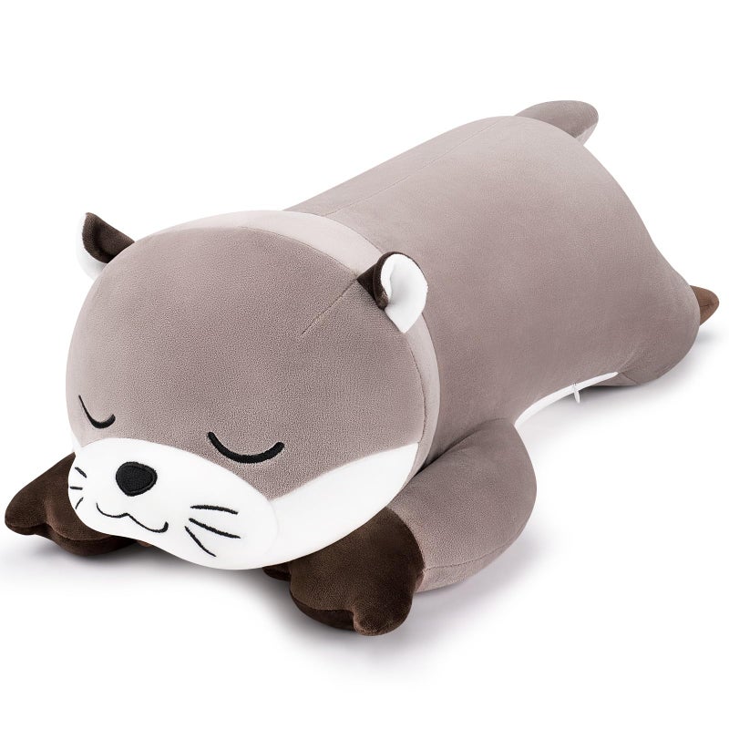 Auspicious beginning Valentines Day Gift 30 Giant Otter Plush Stuffed Animal Otter Plush Pillow Plushies Large Sleeping Body Pillow Plush Toy Cute Hugging Stuffed Animal Birthday Gifts for Kids Girls Boys - Image 3