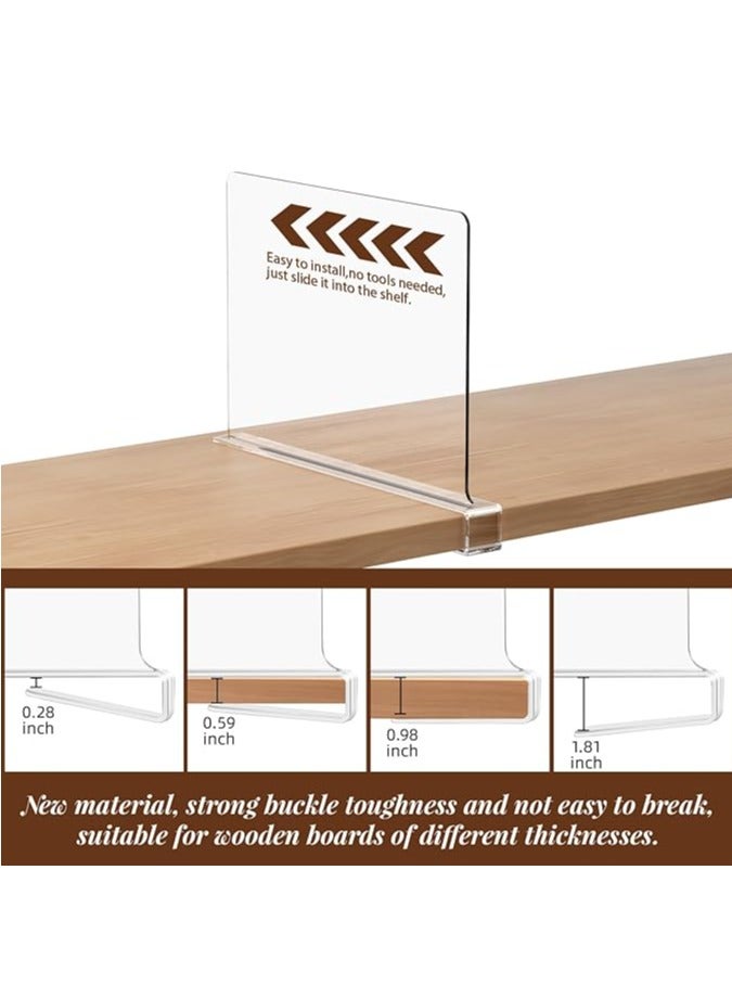 4 قطعة الاكريليك مجلس الوزراء تقسيم الجرف شفافة خزانة الجرف التشطيب خزانة خزانة خزانة خزانة تقسيم المطبخ غرفة نوم مطبخ مكتب الرف - Image 3