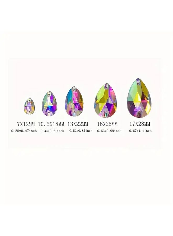 كريستال AB 13x22 مم 20 قطعة حجر الراين الزجاجي المسطح لملابس وإكسسوارات DIY - Image 5