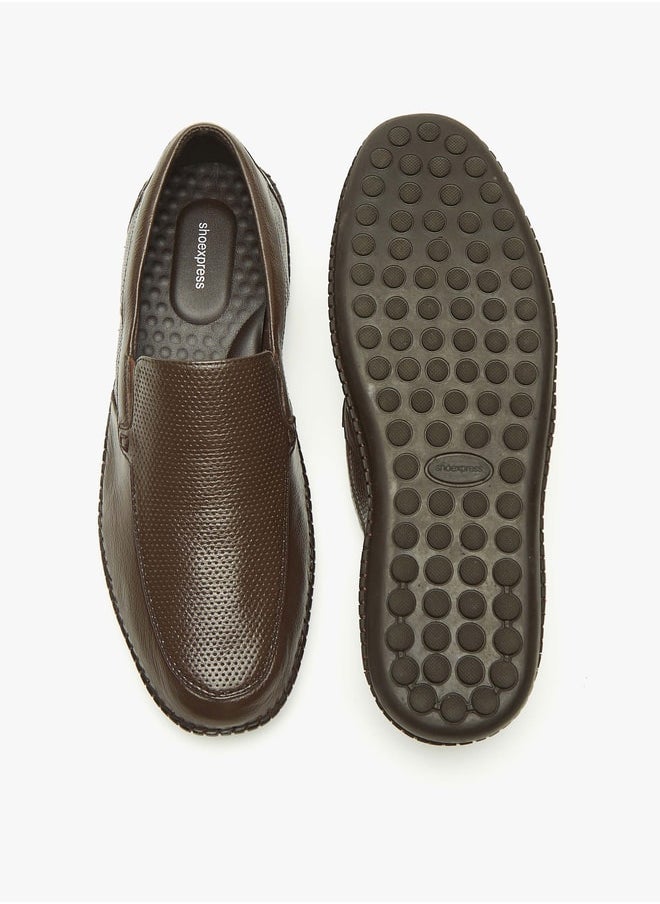 shoexpress - Mens Textured Slip-On Loafers - Image 1