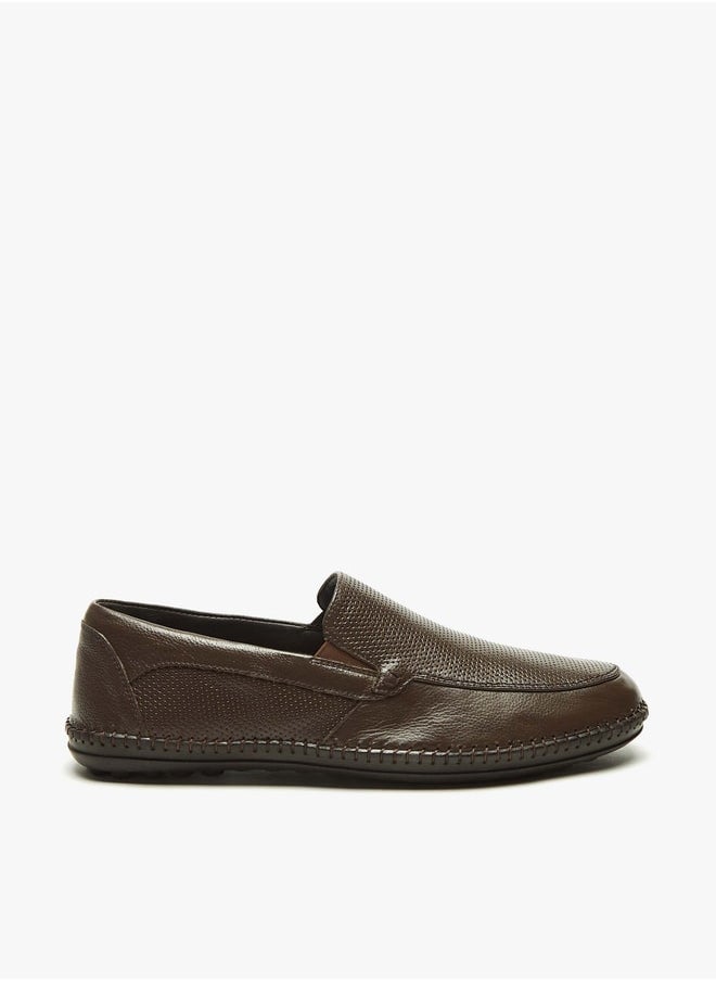 shoexpress - Mens Textured Slip-On Loafers - Image 1