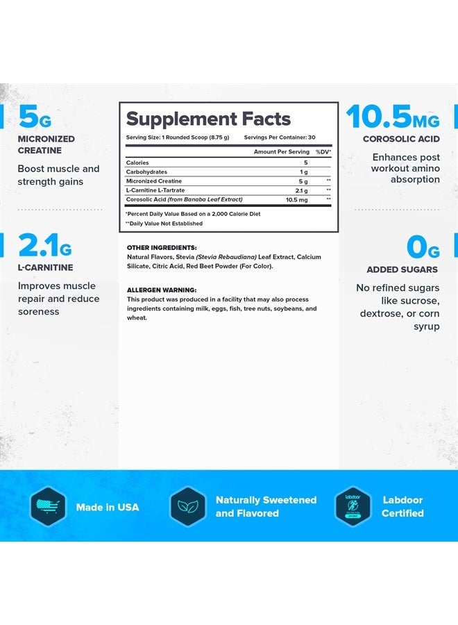 Legion Recharge Post Workout Supplement - All Natural Muscle Builder & Recovery Drink with Micronized Creatine Monohydrate Naturally Sweetened & Flavored, (Strawberry Lemonade, 30 Serve)  - Image 3