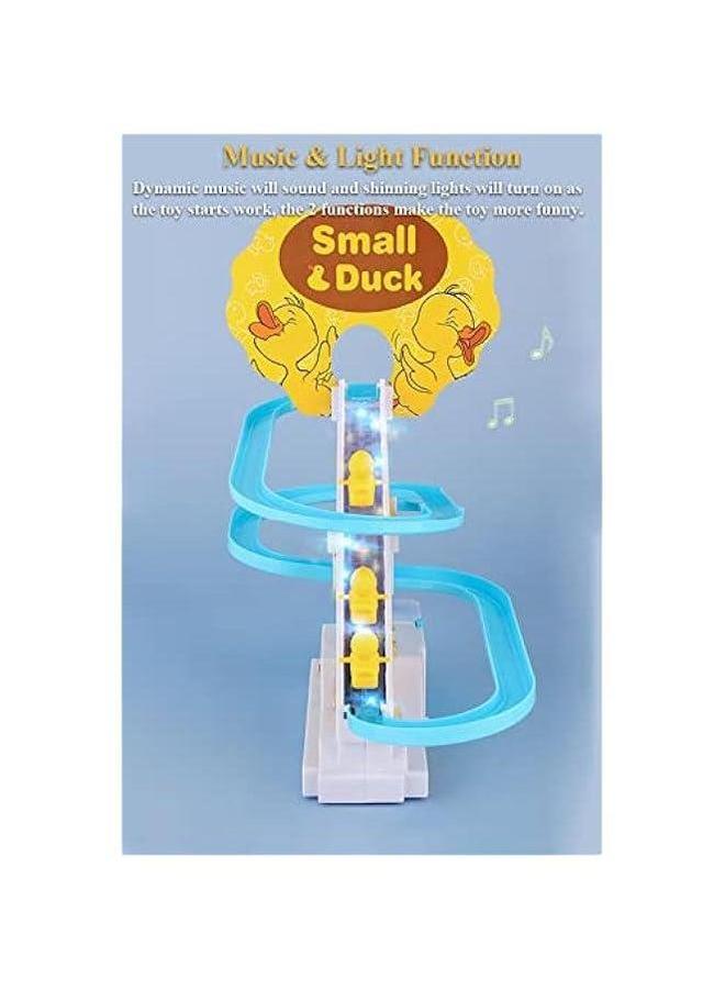 Penguin Slide Toy Set, Funny Automatic Stair-Climbing Ducklings Cartoon Race Track Set Little Lovely Penguins Escalator with Lights and Music (Penguin)  - Image 4
