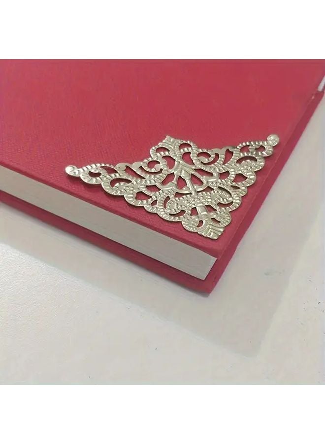 20 Pcs White Metal Cutout Lace Corner Protectors Creative DIY Notebook Decoration Materials - Image 5