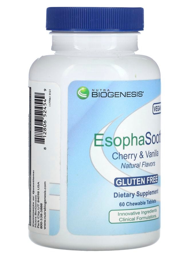 Nutra BioGenesis EsophaSoothe Cherry & Vanilla 60 Chewable Tablets - Image 2