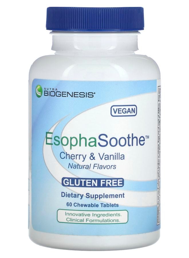 Nutra BioGenesis EsophaSoothe Cherry & Vanilla 60 Chewable Tablets - Image 1