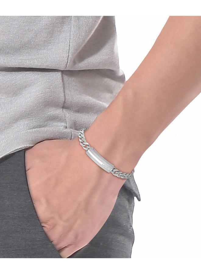 LACOSTE Adventurer Collection Chain Bracelet For Men In Stainless Steel With An Engraved Plaque - 2040091 - Image 2