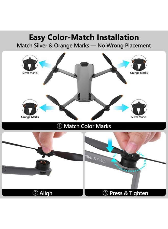 Betschkim 8-Pack Propellers for DJI Mini 5 Pro – Low-Noise Precision-Balanced Drone Blades for Stable Flight, Lightweight Flexible Replacement Propellers with Quick-Release Design - Image 4