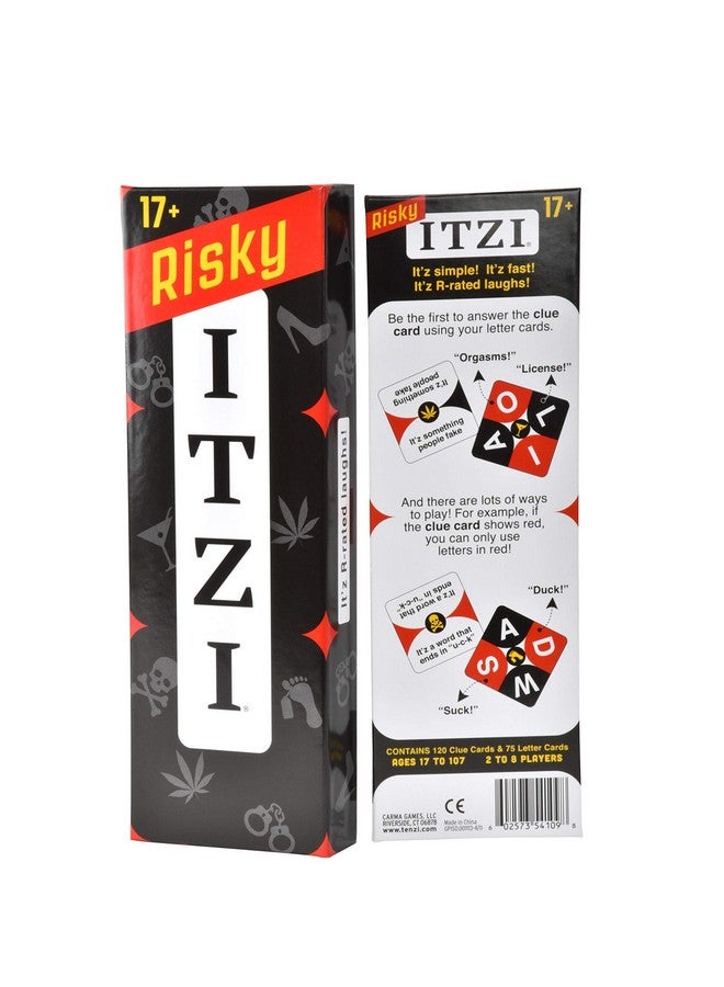 TENZI Risky ITZI - The Fast, Fun, and Twisted Word Matching Adult Party Card Game for Ages 17-107 - 2-8 Players - Image 1