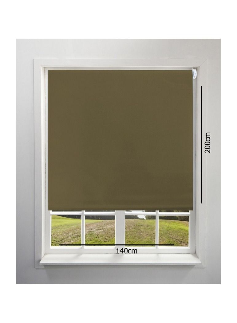 Home Gallery blackout roller blinds 140*200 cm Brown - Image 1