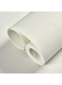 Anna 53cm × 9.5m simple light green non-woven fabric bedroom wallpaper fashionable Nordic style home decoration wall sticker environmentally friendly wallpaper  - Image 1